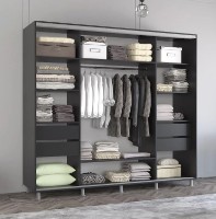 Dulap cu uşi glisante Mobildor-Lux Aron 260x210 Anthracite (aron3761) K2 imaginea #2 — magazin online Desire.md