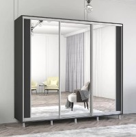 Dulap cu uşi glisante Mobildor-Lux Aron 260x230 Anthracite (aron3763) K2 imaginea #1 — magazin online Desire.md