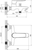 Смеситель для ванны Rozzy Jenori Slip (RBZ090-3) фото №2 — интернет-магазин Desire.md