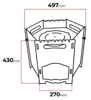 Мангал Art Flame 49,7x43x43 Black фото №2 — интернет-магазин Desire.md