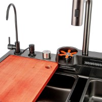 Chiuvetă de bucătărie Art Flame Maria Lux 75x45 Black imaginea #3 — magazin online Desire.md