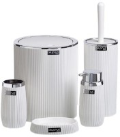 Набор для WC Okyanus Stripe Round 478 White/Chrom