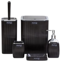 Набор для WC Okyanus Stripe Square 501 Black/Chrome