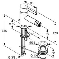 Baterie pentru bideu Kludi Bozz (38533N076) imaginea #2 — magazin online Desire.md