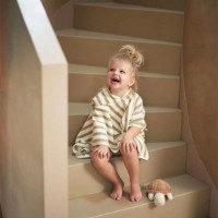 Детское пончо Jollein Stripe Terry Olive Green GOTS (533-550-67058) фото №3 — интернет-магазин Desire.md