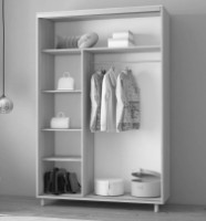 Dulap cu uşi glisante Mobildor-Lux Aron-P 140x210 Anthracite (aronp3217) K3 imaginea #2 — magazin online Desire.md