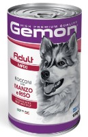 Hrană umedă pentru câini Monge Superpremium Gemon Maxi Adult Beef & Rice 1250g