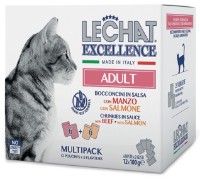 Hrană umedă pentru pisici Monge Lechat Excellence Adult Beef/Salmon 12x100g