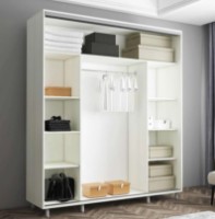 Шкаф-купе Mobildor-Lux Aron-P Chipboard/Mirror 190x200 White (00010608) фото №2 — интернет-магазин Desire.md