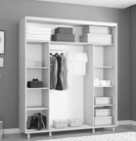 Шкаф-купе Mobildor-Lux Aron-P 200x220 Anthracite/White (aronp5201) K фото №2 — интернет-магазин Desire.md