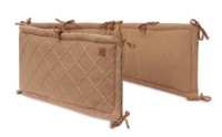 Protectie laterala pentru patut Jollein Check Knit Biscuit 180x30 (004-895-68039)