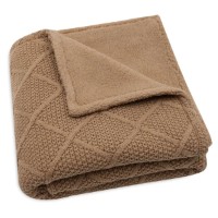Pătura Jollein Check Knit Biscuit/Teddy Fleece 100x150 (517-522-68041)