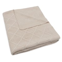 Pătura Jollein Check Knit Oatmeal 100x150 (516-522-68038)