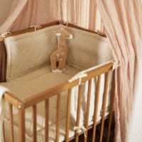 Protectie laterala pentru patut Jollein Check Knit Oatmeal 180x30 (004-895-68038) imaginea #5 — magazin online Desire.md