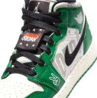 Ботинки детские Nike Air Jordan 1 Mid Se Uni2 Bg Pine Green|sail/Black/Team Orange, s.38 фото №3 — интернет-магазин Desire.md