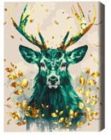 Картина по номерам Brushme Смарагдовая корона леса с металлизированными цветами (BS54121FC) фото №1 — интернет-магазин Desire.md