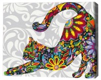 Картина по номерам Brushme Цветочная кошка (BS21213FC) фото №1 — интернет-магазин Desire.md