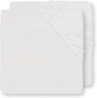 Cearșaf pentru copii Jollein Cotton White 120x60cm 2pcs (2510-507-00001)