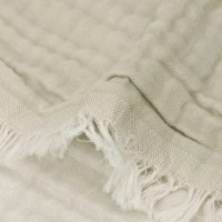 Pătura Jollein Fringe Olive Green/Ivory GOTS 120x120 (521-557-68014) imaginea #4 — magazin online Desire.md