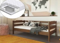 Детская кровать Меблi Лев Milena 90х200 Бук Темный орех фото №1 — интернет-магазин Desire.md