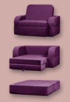 Fotoliu extensibil Edka Terra 3in1 120x200x30 M10 Dark Purple imaginea #2 — magazin online Desire.md