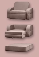 Fotoliu extensibil Edka Terra 3in1 120x200x30 M5 Grey Brown imaginea #2 — magazin online Desire.md