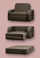 Fotoliu extensibil Edka Terra 3in1 120x200x30 M8 Dark Brown imaginea #2 — magazin online Desire.md