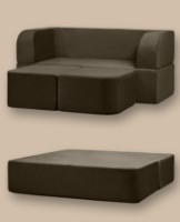 Canapea fără ramă Edka Vega 160x200x40 M8 Dark Brown imaginea #2 — magazin online Desire.md