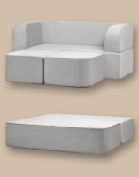 Бескаркасный диван Edka Vega 160x200x40 M9 Grey фото №3 — интернет-магазин Desire.md