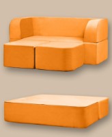 Бескаркасный диван Edka Vega 160x200x40 P14 Orange Mandarin фото №2 — интернет-магазин Desire.md