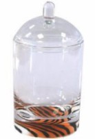 Стакан с крышкой для ванной Axentia Тигер (282308)