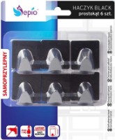 Держатель для полотенец Sepio 10HACPRO9BLAC 6pcs фото №2 — интернет-магазин Desire.md