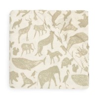Детская простынь Jollein Jersey Animals Olive Green 120x60cm (511-507-67043) фото №2 — интернет-магазин Desire.md