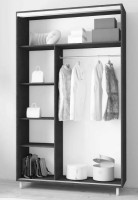 Dulap cu uşi glisante Mobildor-Lux Aron-P 110x240 Anthracite (aronp3012) imaginea #2 — magazin online Desire.md