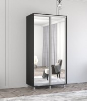 Dulap cu uşi glisante Mobildor-Lux Aron-P Mirror 110x220 Anthracite (aronp3458) imaginea #1 — magazin online Desire.md