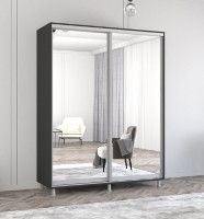 Dulap cu uşi glisante Mobildor-Lux Aron-P Mirror 160x220 Anthracite (aronp3522) imaginea #1 — magazin online Desire.md