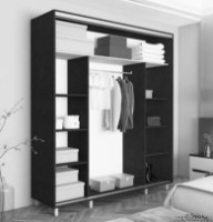 Dulap cu uşi glisante Mobildor-Lux Aron-P Mirror 200x230 Anthracite (aronp3075) imaginea #2 — magazin online Desire.md