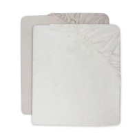 Cearșaf pentru copii Jollein Jersey Ivory/Nougat 120x60cm 2pcs (2511-507-00156) imaginea #1 — magazin online Desire.md
