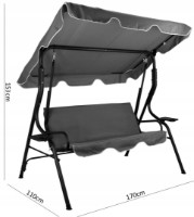 Садовые качели GardenLine KRE3088 Anthracite фото №2 — интернет-магазин Desire.md