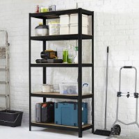 Unitate de rafturi de depozitare GardenLine GWI7392 180x90x40cm Black imaginea #4 — magazin online Desire.md