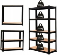 Unitate de rafturi de depozitare GardenLine GWI7392 180x90x40cm Black imaginea #6 — magazin online Desire.md