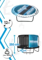 Батут Thunder Inside Elite 12FT Black (NX-00000143) фото №2 — интернет-магазин Desire.md
