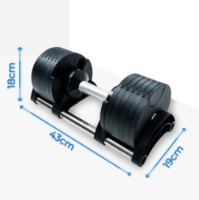 Gantera Thunder Reglabile Dumbbell 2 x 2kg - 24kg imaginea #3 — magazin online Desire.md