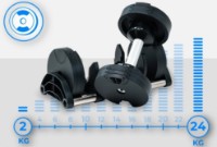 Gantera Thunder Reglabile Dumbbell 2 x 2kg - 24kg imaginea #4 — magazin online Desire.md