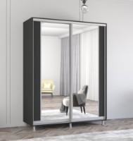 Dulap cu uşi glisante Mobildor-Lux Aron-S 160x200 Anthracite (arons4758) K2 imaginea #1 — magazin online Desire.md