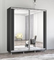 Dulap cu uşi glisante Mobildor-Lux Aron-S 200x200 Anthracite (arons5265) K2 imaginea #1 — magazin online Desire.md