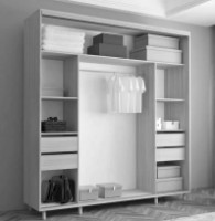 Dulap cu uşi glisante Mobildor-Lux Aron-S 200x210 Anthracite (arons5266) K2 imaginea #2 — magazin online Desire.md