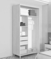 Шкаф-купе Mobildor-Lux Aron-S 100x220 Anthracite/White (arons4533) K фото №2 — интернет-магазин Desire.md