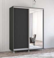 Dulap cu uşi glisante Mobildor-Lux Aron-S Chipboard/Mirror 170x210 Anthracite (00013770) imaginea #1 — magazin online Desire.md