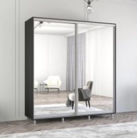 Dulap cu uşi glisante Mobildor-Lux Aron-S Mirror 200x230 Anthracite (arons3955) imaginea #1 — magazin online Desire.md